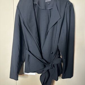Lane Bryant Black Tie-Front Blazer